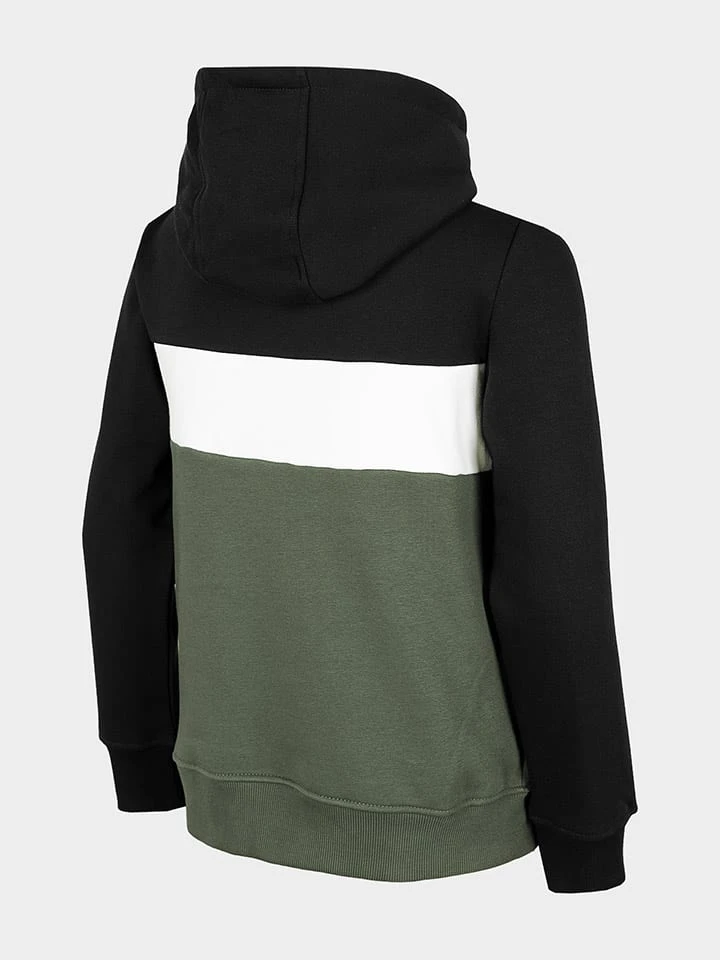 4F Hoodie In Schwarz/ Khaki 4 4F Hoodie In Schwarz/ Khaki – Bild 2
