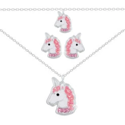 Kinder-Schmuckset EINHORN In 925 Sterling Silber, 5-tlg.