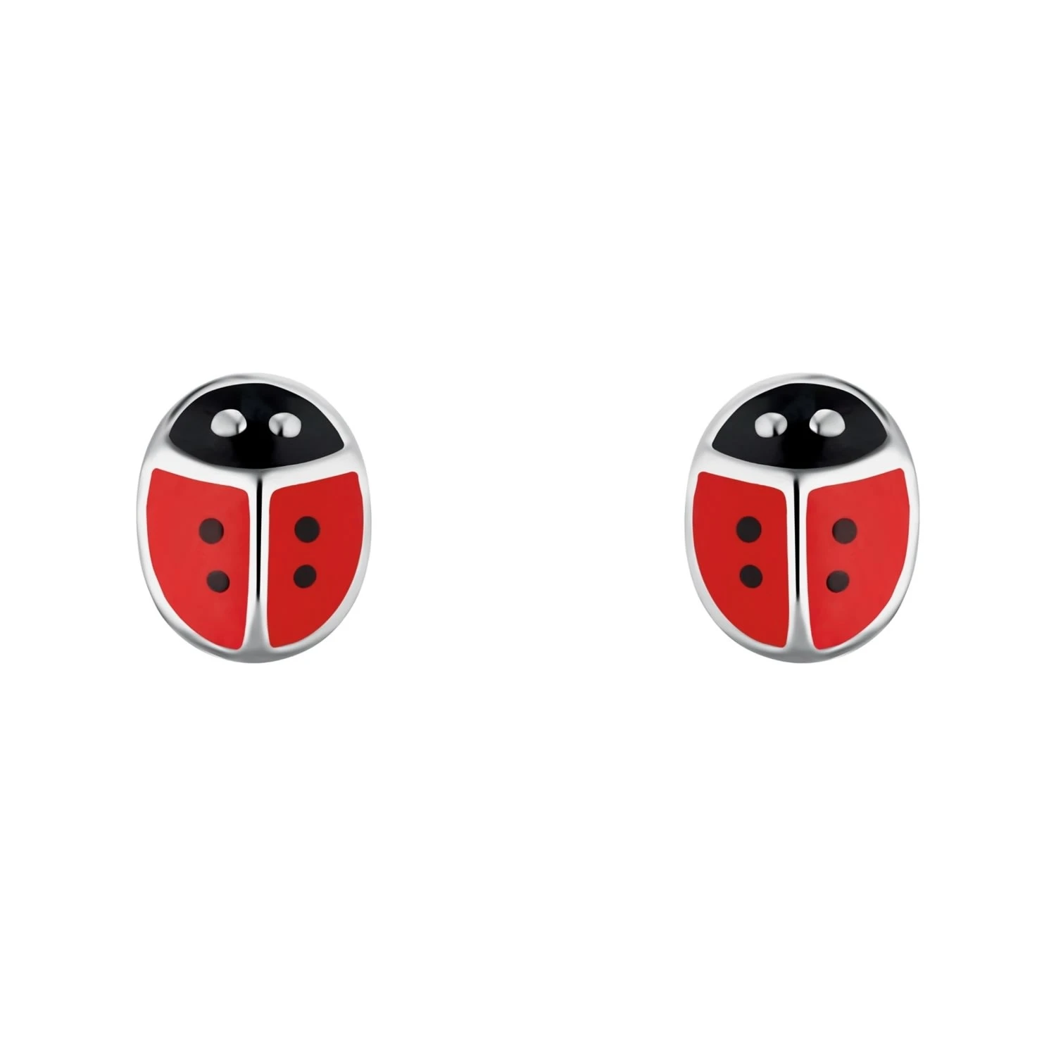 Amor Ohrstecker Silber 925, Rhodiniert In Rot 5 Amor Ohrstecker Silber 925, Rhodiniert In Rot – Bild 3