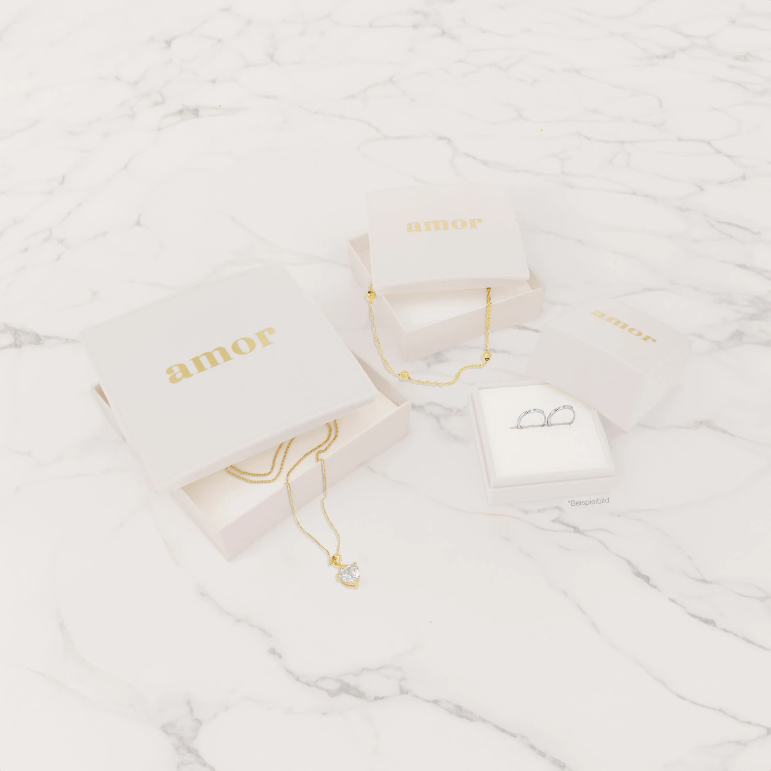 Amor Ohrstecker Silber 925, Rhodiniert In Rot 7 Amor Ohrstecker Silber 925, Rhodiniert In Rot – Bild 5