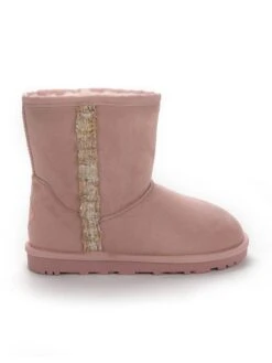 Winterboots "Rudia Tweed" In Rosa