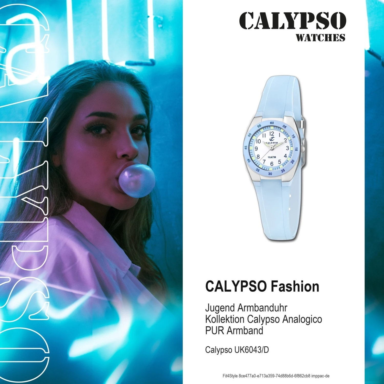 Analog-Armbanduhr Calypso Analogico Türkisblau Klein (ca. 25mm) 6 Analog-Armbanduhr Calypso Analogico Türkisblau Klein (ca. 25mm) – Bild 4