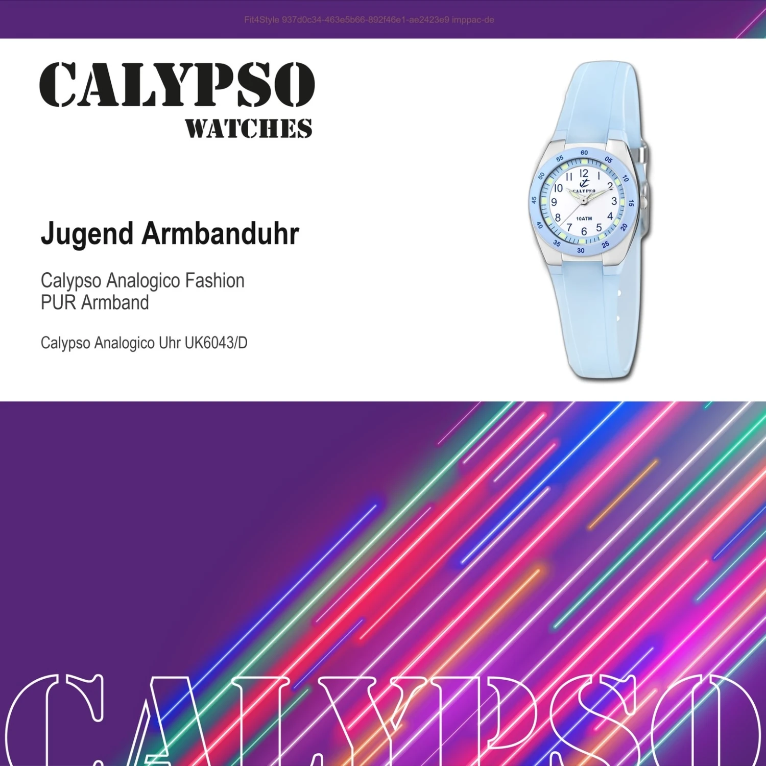 Analog-Armbanduhr Calypso Analogico Türkisblau Klein (ca. 25mm) 7 Analog-Armbanduhr Calypso Analogico Türkisblau Klein (ca. 25mm) – Bild 5