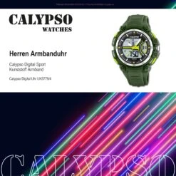 Analog-Digital-Armbanduhr Calypso Digital Grün Extra Groß (ca. 51,5mm) -TROLLKIDS Verkäufe calypso analog digital armbanduhr calypso digital grun extra gross ca 51 5mm 4