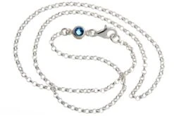 925 Silber Kinderkette Mit Hellblauem Swarovski Kristall -TROLLKIDS Verkäufe chainmagpie 925 silber kinderkette mit hellblauem swarovski kristall 2