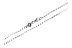 925 Silber Kinderkette Mit Hellblauem Swarovski Kristall