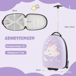 Kofferset 16" In Lila 11 Kofferset 16" In Lila -TROLLKIDS Verkäufe costway kofferset 16 in lila 4