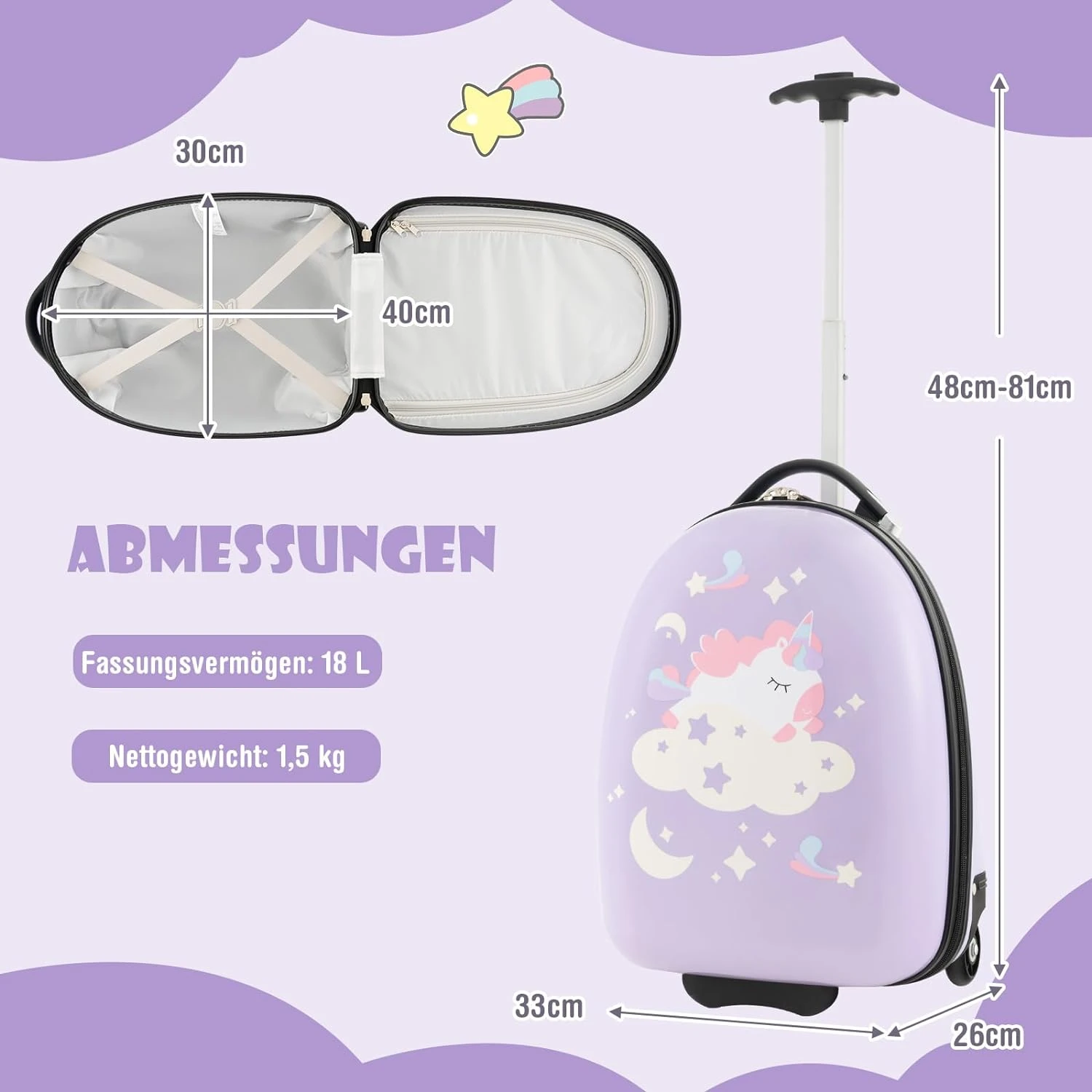 Kofferset 16" In Lila 7 Kofferset 16" In Lila – Bild 5