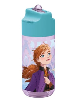 Disney Frozen Trinkhalmflasche "Frozen" In Transparent/ Türkis - 430 Ml