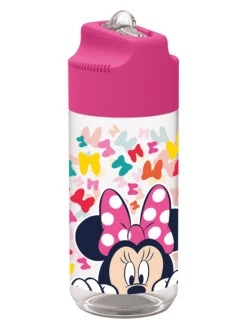 Trinkhalmflasche "Minnie Mouse" In Transparent/ Bunt - 430 Ml