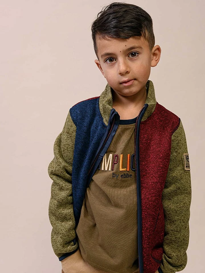 Fleecejacke "Mossa" In Khaki/ Dunkelblau/ Bordeaux 3 Fleecejacke "Mossa" In Khaki/ Dunkelblau/ Bordeaux