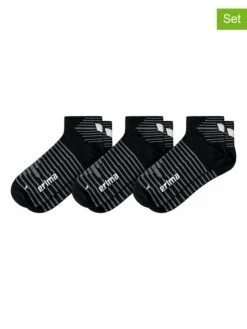 ERIMA 3er-Set: Kurzsocken In Schwarz