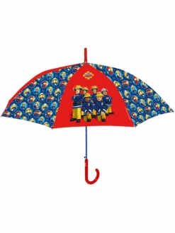 Regenschirm "Feuerwehrmann" In Rot/ Blau - (L)42 Cm