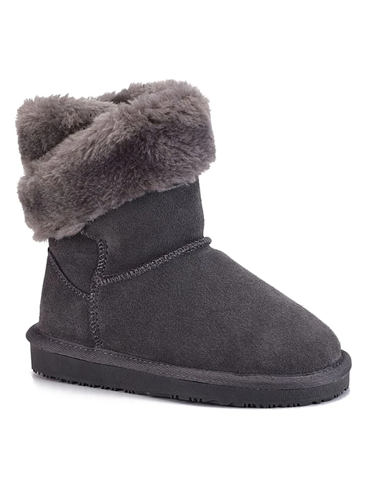Leder-Winterboots "Florine" In Grau 7 Leder-Winterboots "Florine" In Grau – Bild 5