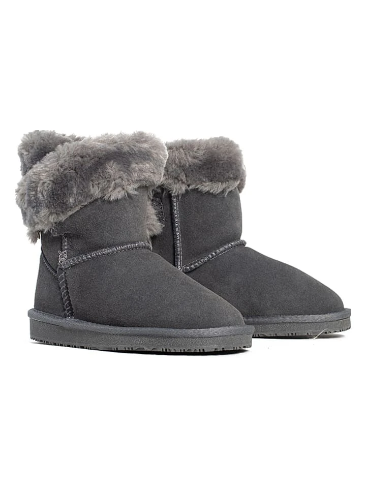 Leder-Winterboots "Florine" In Grau 3 Leder-Winterboots "Florine" In Grau