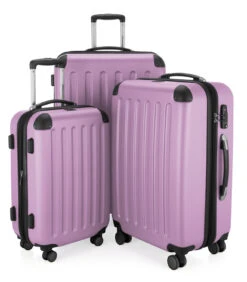 Spree - Kofferset 3tlg Hartschalenkoffer Reisekoffer Erweiterung In Flieder