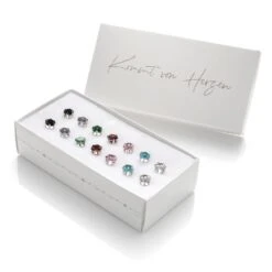 Kristall-Ohrstecker-Set "7 Days" In Geschenkbox