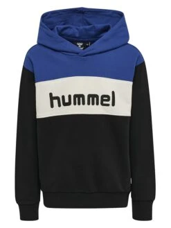 Hummel Hoodie "Morten" In Schwarz/ Blau/ Weiß