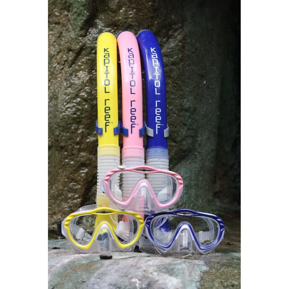 Kapitol Reef 2-teiliges Taucherset Schnorchel Und Maske Profiqualität Gelb 3 Kapitol Reef 2-teiliges Taucherset Schnorchel Und Maske Profiqualität Gelb