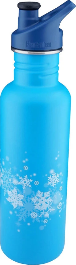 Klean Kanteen Edelstahl-Trinkflasche ® Classic Bubbles XMAS-Edition, 800 Ml, Sport Cap