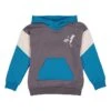 Hoodie In Grau/ Blau