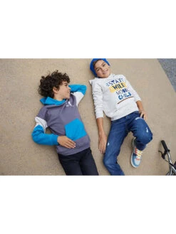 Hoodie In Grau/ Blau -TROLLKIDS Verkäufe lamino hoodie in grau blau 3