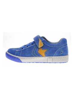 Leder-Sneakers In Blau