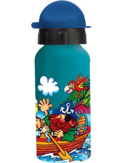 Trinkflasche "Pit Planke" In Blau/ Bunt - 400 Ml