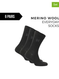 6er-Set: Socken In Schwarz
