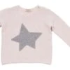 Mädchen Kaschmir Strickpullover "HUG ME STAR" Mit Stern In Hellrosa