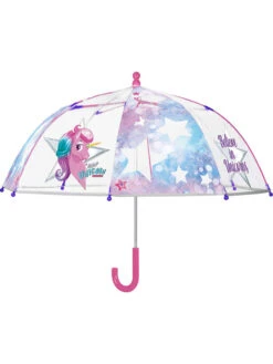 Perletti Kinderschirm "Licorne" In Transparent/ Rosa - Ø 64 Cm