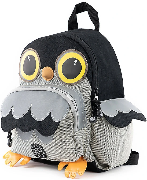 Pick & PACK Kinderrucksack Owl Shape Grey Melange 5 Pick & PACK Kinderrucksack Owl Shape Grey Melange – Bild 3