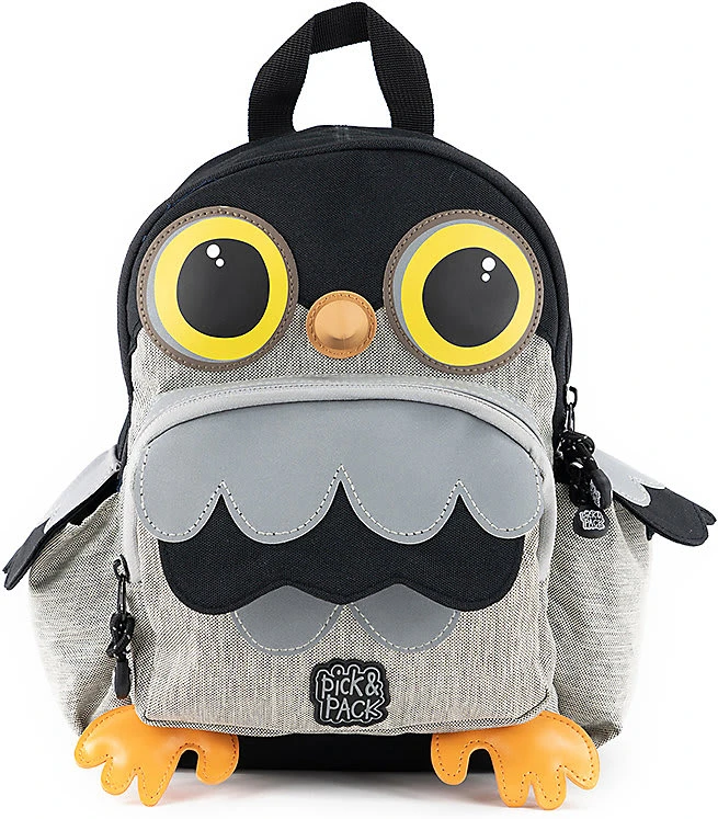 Pick & PACK Kinderrucksack Owl Shape Grey Melange 3 Pick & PACK Kinderrucksack Owl Shape Grey Melange