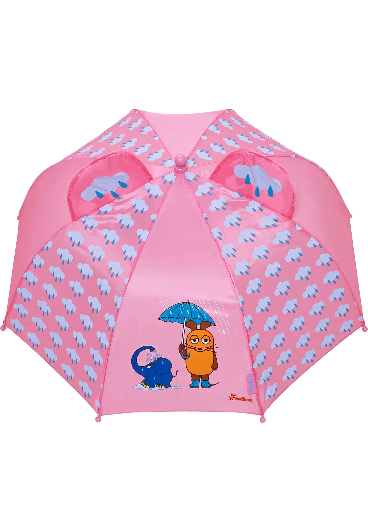 Playshoes 3D Regenschirm Die Maus & Elefant In Rosa 3 Playshoes 3D Regenschirm Die Maus & Elefant In Rosa – Bild 2