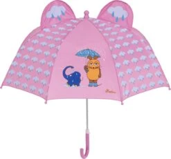 Playshoes 3D Regenschirm Die Maus & Elefant In Rosa