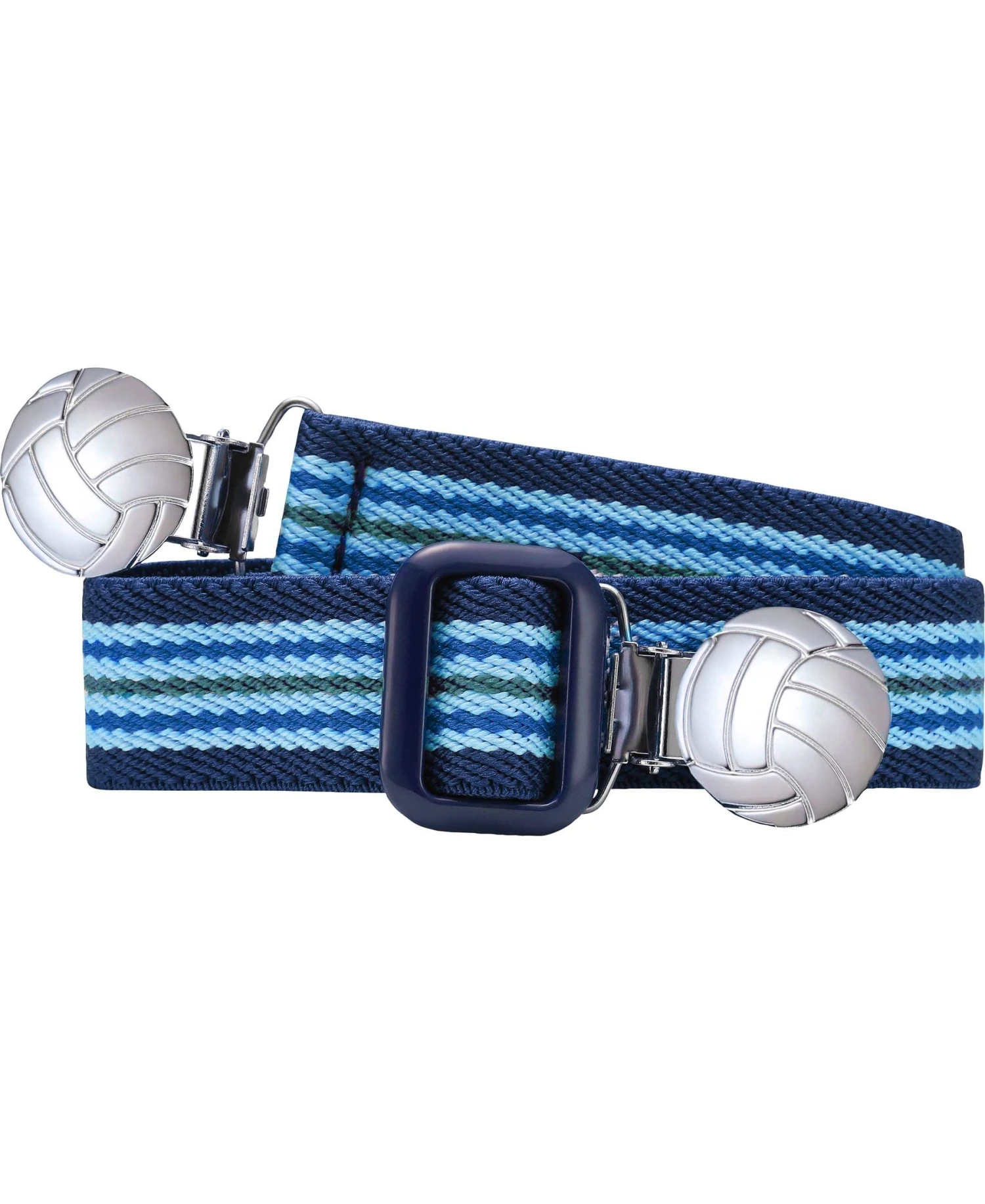 Playshoes Elastik-Gürtel Fußball-Clip Ringel In Hellblau/Marine 3 Playshoes Elastik-Gürtel Fußball-Clip Ringel In Hellblau/Marine
