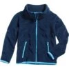 Playshoes Fleece-Jacke Farbig Abgesetzt In Marine