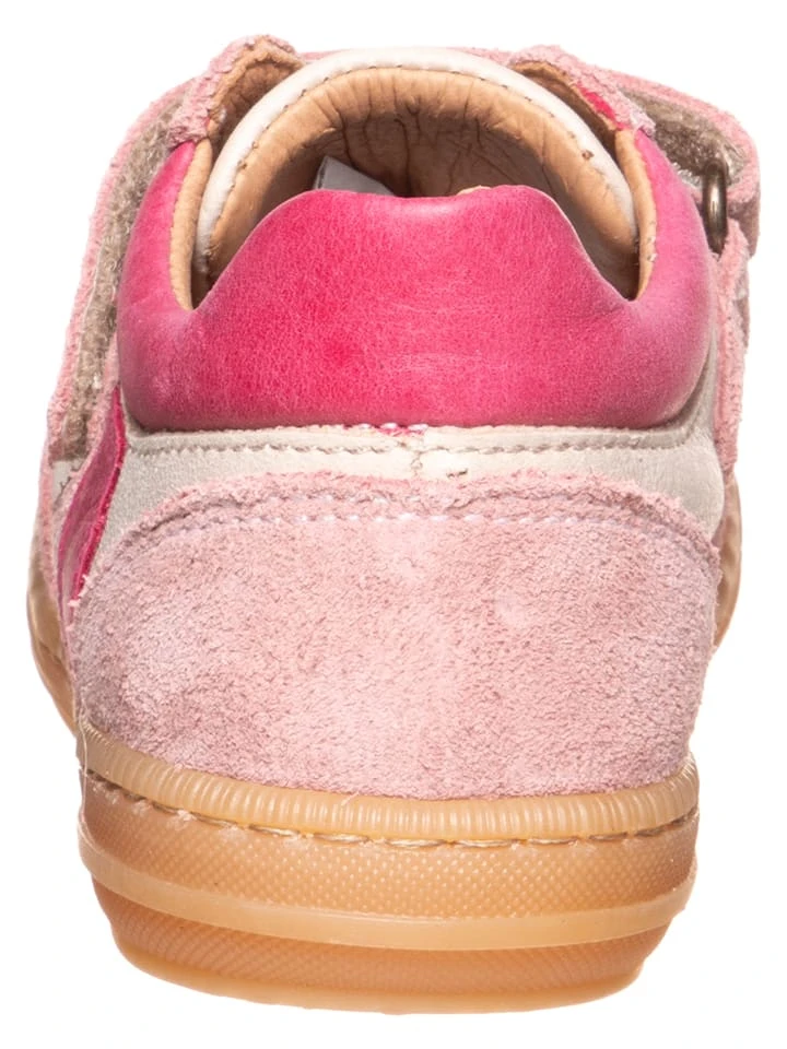 Pom Pom Leder-Sneakers In Rosa/ Weiß 5 Pom Pom Leder-Sneakers In Rosa/ Weiß – Bild 3