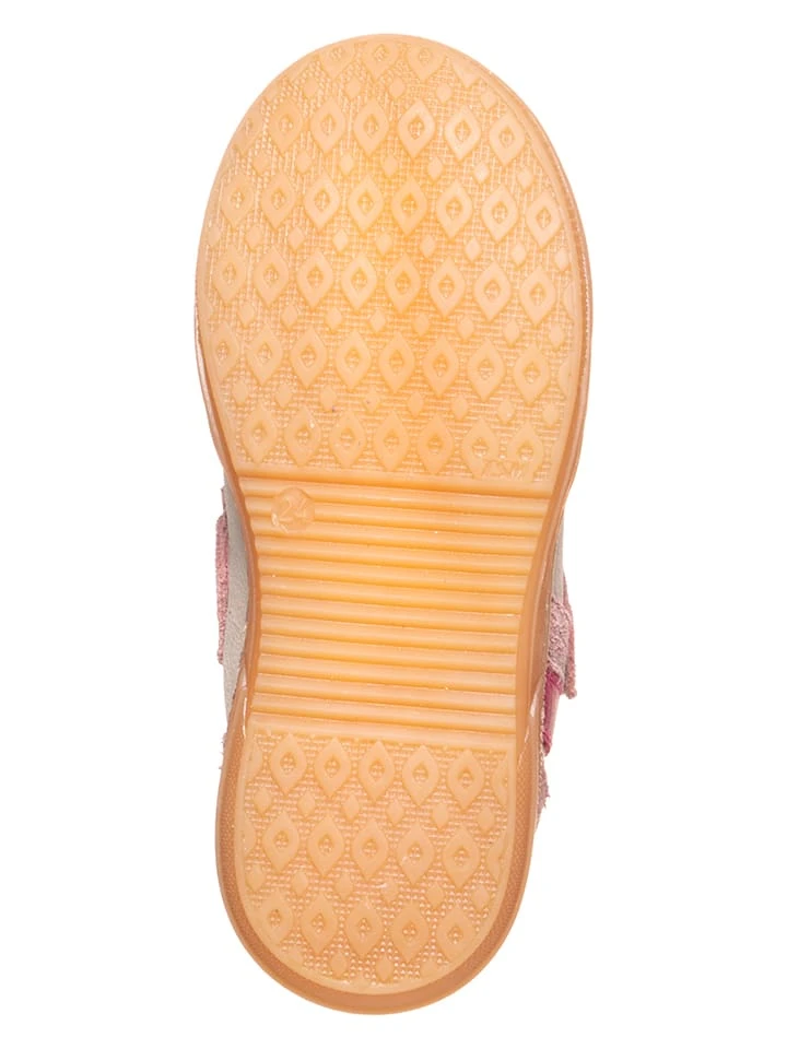 Pom Pom Leder-Sneakers In Rosa/ Weiß 7 Pom Pom Leder-Sneakers In Rosa/ Weiß – Bild 5