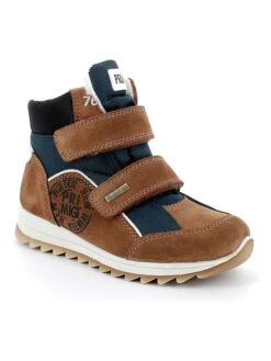 Primigi Leder-Winterboots In Braun/ Dunkelblau