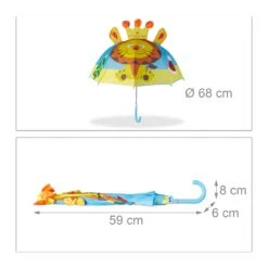 Kinderregenschirm Löwe In Blau -TROLLKIDS Verkäufe relaxdays kinderregenschirm lowe in blau 3