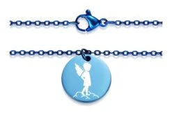 Halskette Mit Anhänger ENGEL - Edelstahl, Blau 9 Halskette Mit Anhänger ENGEL - Edelstahl, Blau -TROLLKIDS Verkäufe silberketten store halskette mit anhanger engel edelstahl blau 2