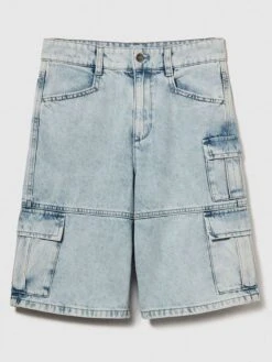 Sisley Jeans-Bermuda In Hellblau