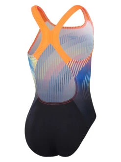 Speedo Badeanzug ''Eco+'' In Schwarz/ Orange/ Blau -TROLLKIDS Verkäufe speedo badeanzug eco in schwarz orange blau 1