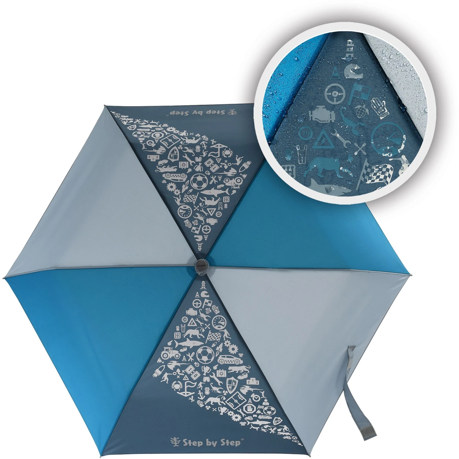 Step By Step Magic Rain Effect Kinder Taschenschirm 22,5 Cm In Blue 5 Step By Step Magic Rain Effect Kinder Taschenschirm 22,5 Cm In Blue – Bild 3