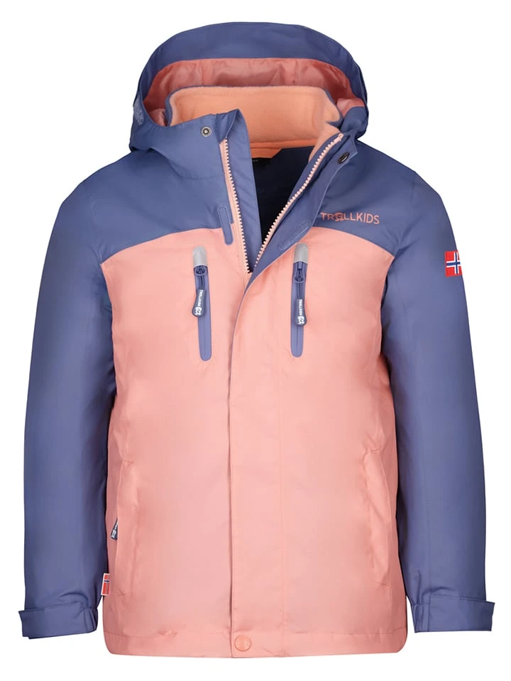 TROLLKIDS 3in1-Funktionsjacke "Bryggen" In Blau/ Rosa 3 TROLLKIDS 3in1-Funktionsjacke "Bryggen" In Blau/ Rosa