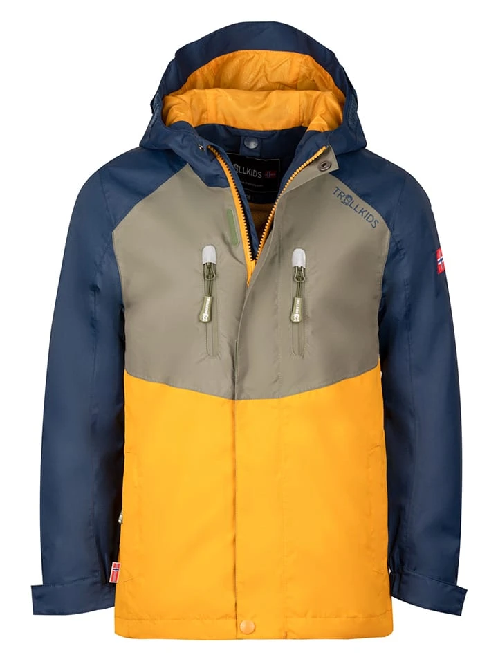 TROLLKIDS 3in1-Funktionsjacke "Bryggen" In Gelb/ Khaki 3 TROLLKIDS 3in1-Funktionsjacke "Bryggen" In Gelb/ Khaki