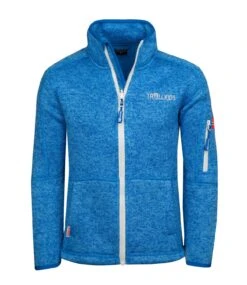 TROLLKIDS Fleece-Jacke "Jondalen" In Leuchtendes Blau/wolkig Grau