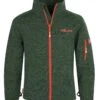 TROLLKIDS Fleece-Jacke "Jondalen" In Waldgrün/Orange -TROLLKIDS Verkäufe trollkids fleece jacke jondalen in waldgrun orange