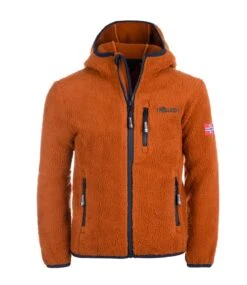 TROLLKIDS Fleece Jacke "Mandal" In Zimt/Dunkelblau